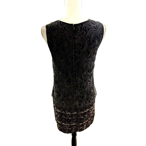 DOLCE & GABBANA 2 PC Black Camel Gray Boucle Tweed & Lace Sheath Dress w/Jacket - Picture 6 of 16